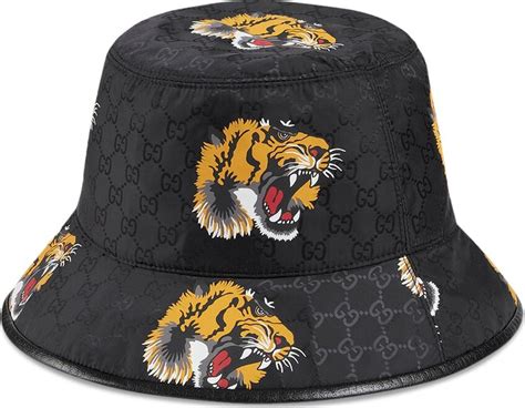 gucci black tiger hat|gucci tiger print bucket hat.